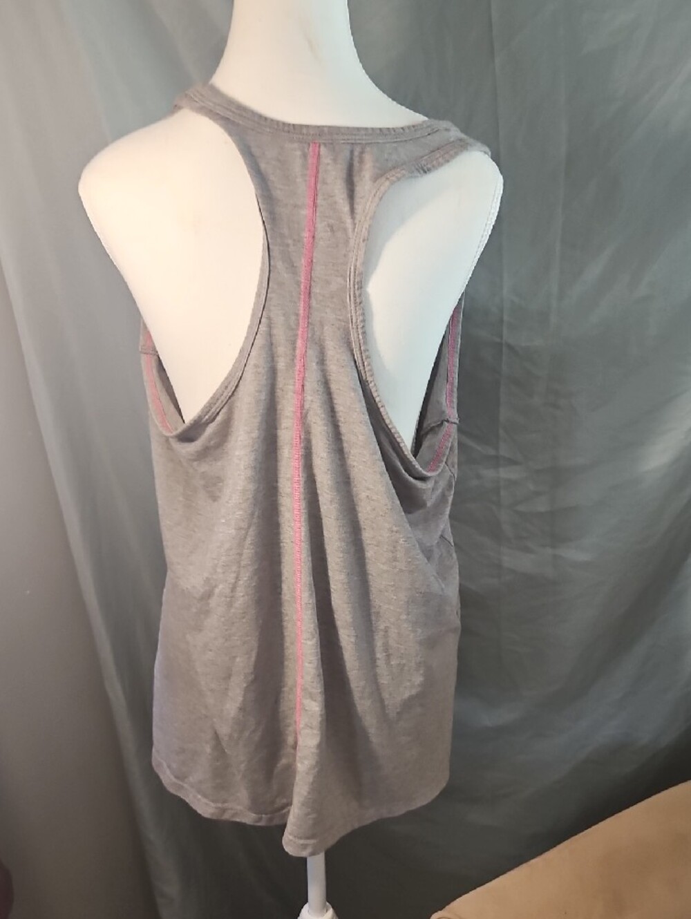 Athletic Works Gray Racerback Tank with Pink & Blue Graphic - Picture 4 of 4